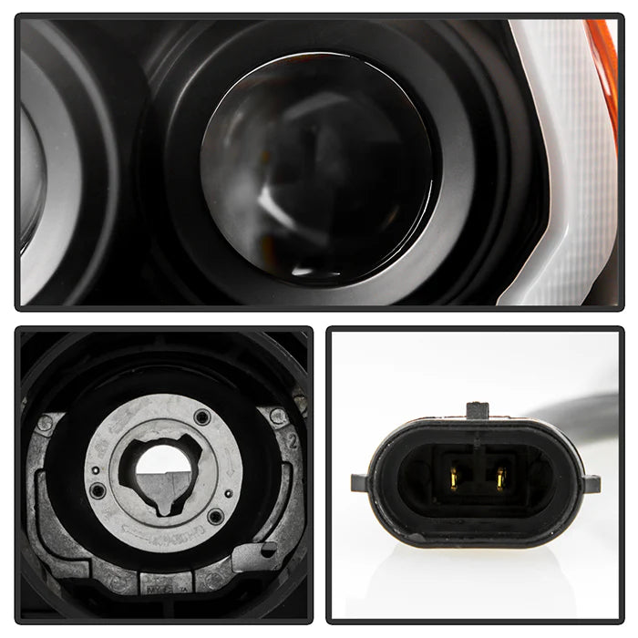 Spyder Black Projector Headlights W/LED Turn Signal for Tacoma halogen W/O LED DRL(2016–2022)