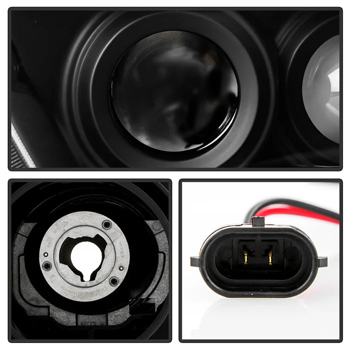 Spyder Black Projector Headlights W/LED Turn Signal for Tacoma halogen W/O LED DRL(2016–2022)