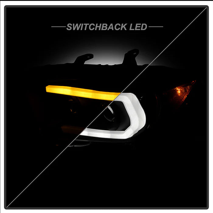 Spyder Black Projector Headlights W/LED Turn Signal for Tacoma halogen W/O LED DRL(2016–2022)