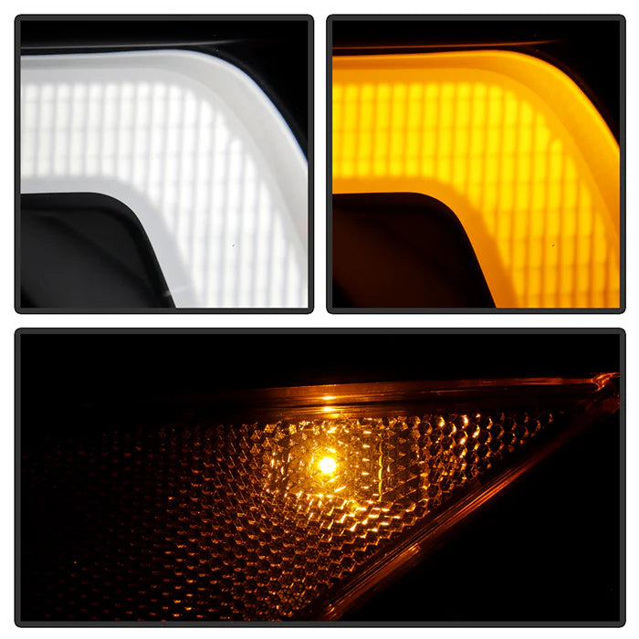 Spyder Black Projector Headlights W/LED Turn Signal for Tacoma halogen W/O LED DRL(2016–2022)