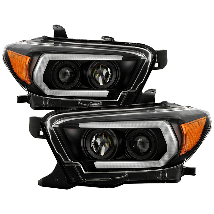 Spyder Black Projector Headlights W/LED Turn Signal for Tacoma halogen W/LED DRL(2016–2022)