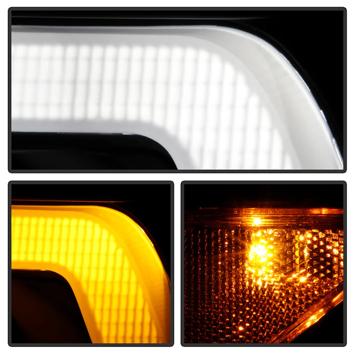 Spyder Black Projector Headlights W/LED Turn Signal for Tacoma halogen W/LED DRL(2016–2022)