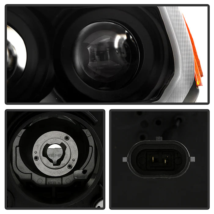 Spyder Black Projector Headlights W/LED Turn Signal for Tacoma halogen W/LED DRL(2016–2022)