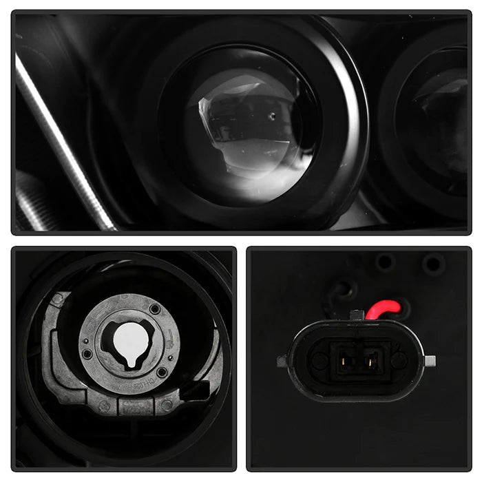 Spyder Black Projector Headlights W/LED Turn Signal for Tacoma halogen W/LED DRL(2016–2022)