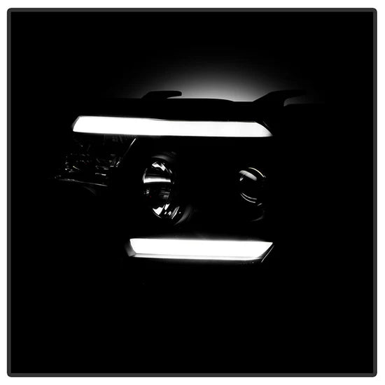 Spyder Black Projector Headlights W/ Light Bar DRL for Tacoma (2012-2015)