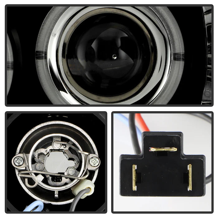 Spyder Black Smoke Projector Headlights W/ Halo LED for Tacoma (2005-2011)