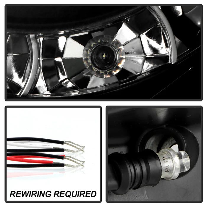 Spyder Black Smoke Projector Headlights W/ Halo LED for Tacoma (2005-2011)