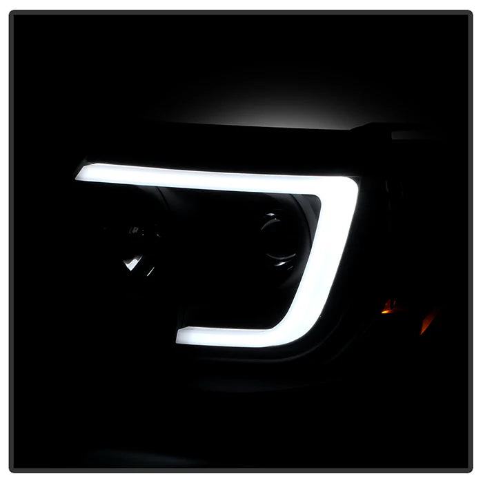 Spyder Black Smoke V2 Projector Headlights W/DRL Light Bar for Tacoma (2005-2011)