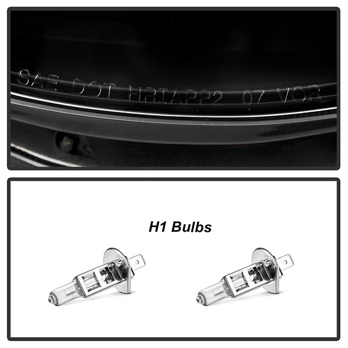 Spyder Black Smoke V2 Projector Headlights W/DRL Light Bar for Tacoma (2005-2011)