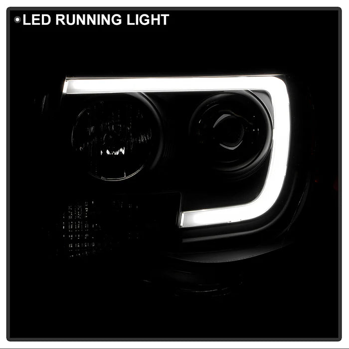 Spyder Black V2 Projector Headlights W/DRL Light Bar for Tacoma (2005-2011)