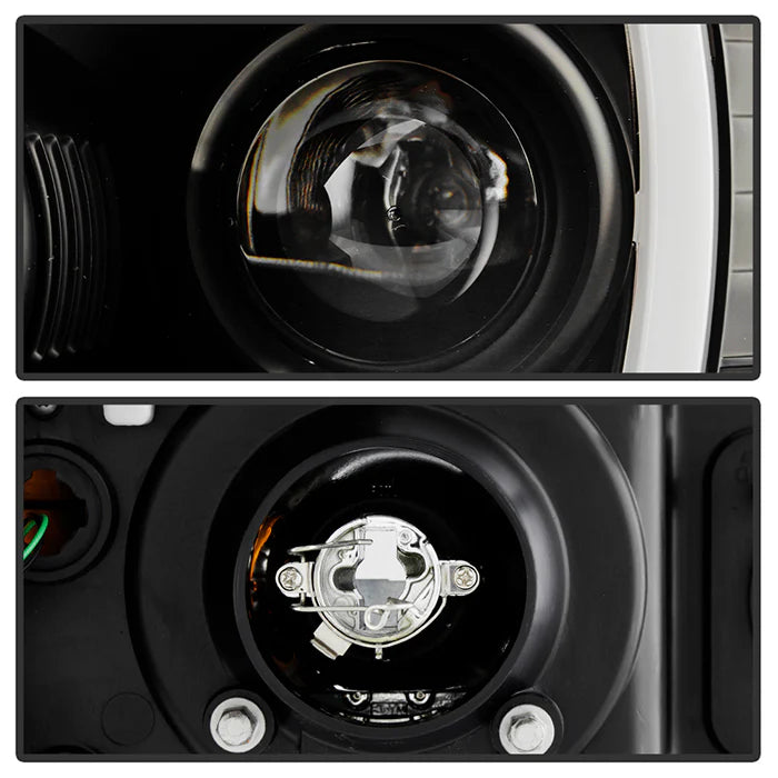 Spyder Black V2 Projector Headlights W/DRL Light Bar for Tacoma (2005-2011)