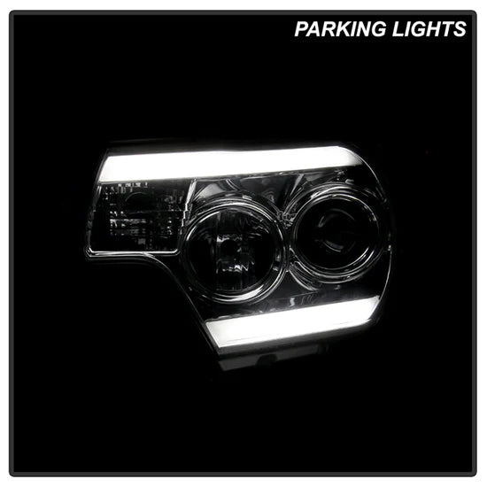 Spyder Chrome Headlights W/ Light Bar DRL for Tacoma (2012-2015)