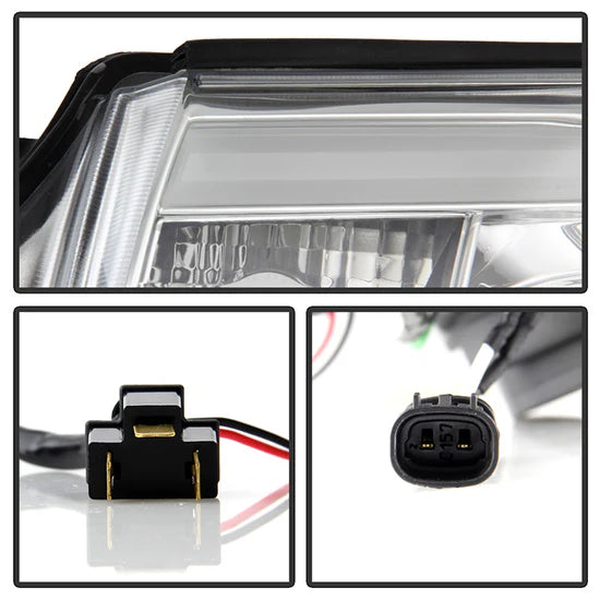 Spyder Chrome Headlights W/ Light Bar DRL for Tacoma (2012-2015)