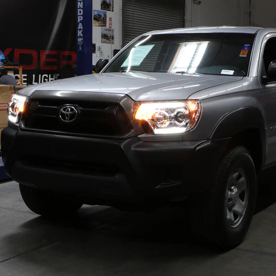 Spyder Chrome Headlights W/ Light Bar DRL for Tacoma (2012-2015)