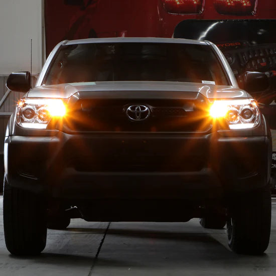 Spyder Chrome Headlights W/ Light Bar DRL for Tacoma (2012-2015)