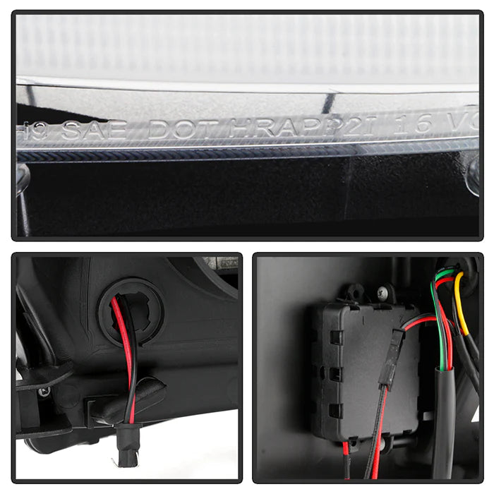 Spyder Chrome Projector Headlights W/LED Turn Signal for Tacoma halogen W/LED DRL(2016–2022)