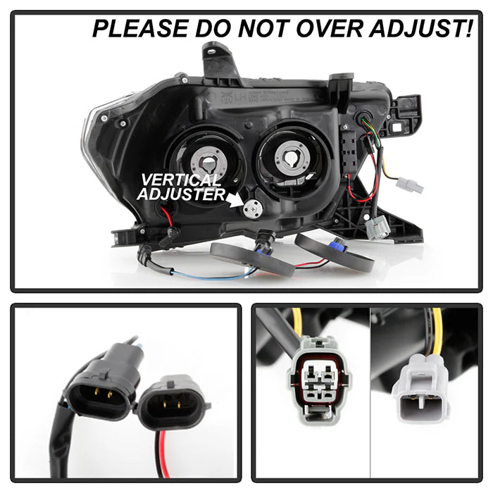 Spyder Chrome Projector Headlights W/LED Turn Signal for Tacoma halogen W/LED DRL(2016–2022)