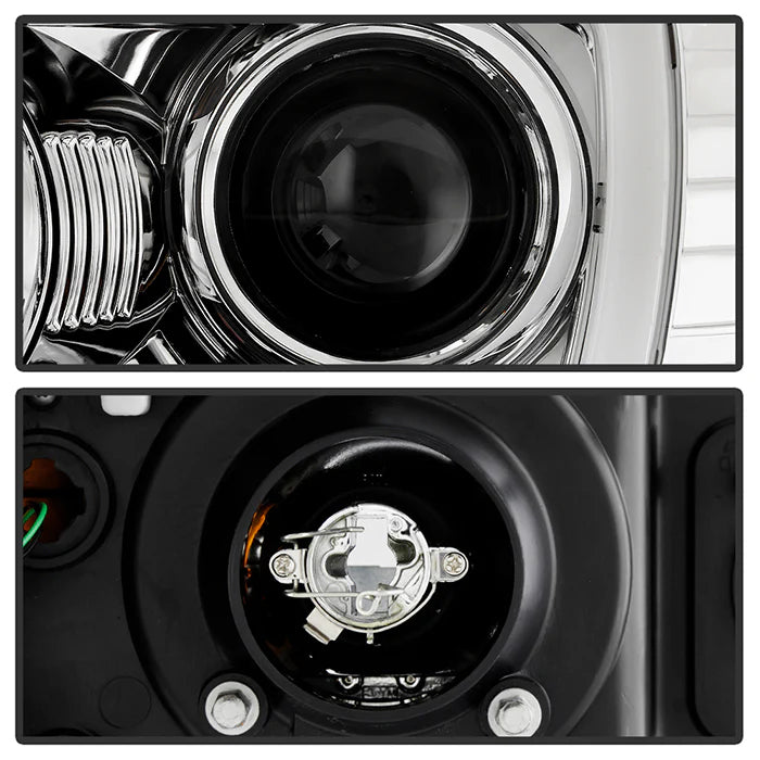 Spyder Chrome V2 Projector Headlights W/DRL Light Bar for Tacoma (2005-2011)
