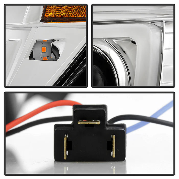 Spyder Chrome V2 Projector Headlights W/DRL Light Bar for Tacoma (2005-2011)