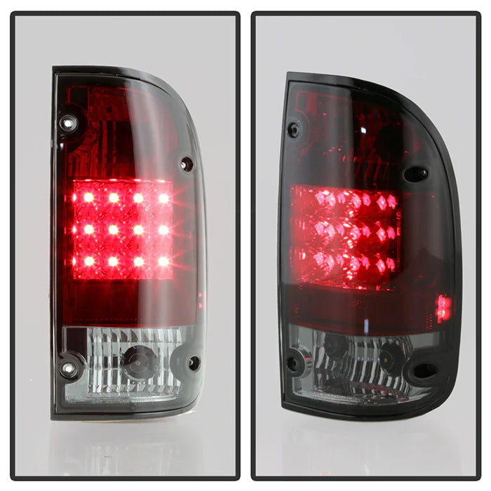 Spyder Red Smoke LED Tail Lights for Tacoma (1995-2000)