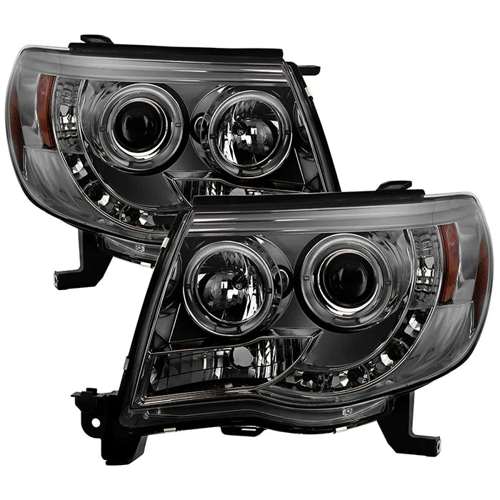 Spyder Smoke Projector Headlights W/ Halo LED for Tacoma (2005-2011)