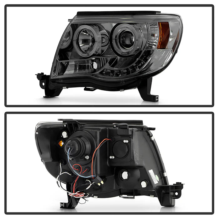 Spyder Smoke Projector Headlights W/ Halo LED for Tacoma (2005-2011)