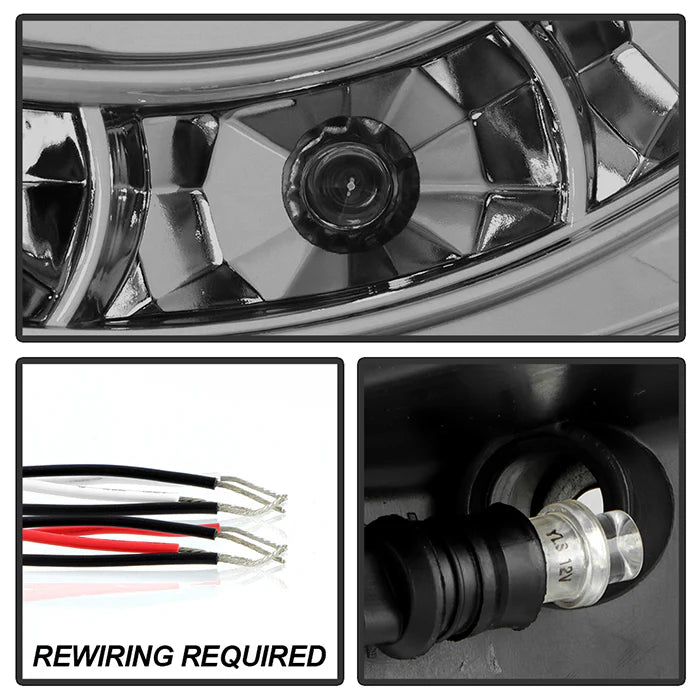 Spyder Smoke Projector Headlights W/ Halo LED for Tacoma (2005-2011)