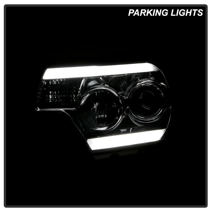 Spyder Smoke Projector Headlights W/ Light Bar DRL for Tacoma (2012-2015)