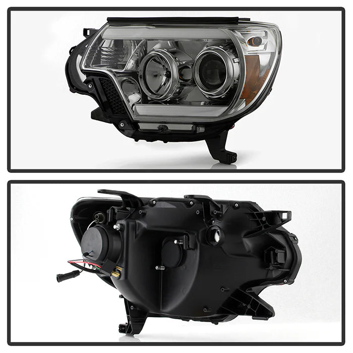 Spyder Smoke Projector Headlights W/ Light Bar DRL for Tacoma (2012-2015)