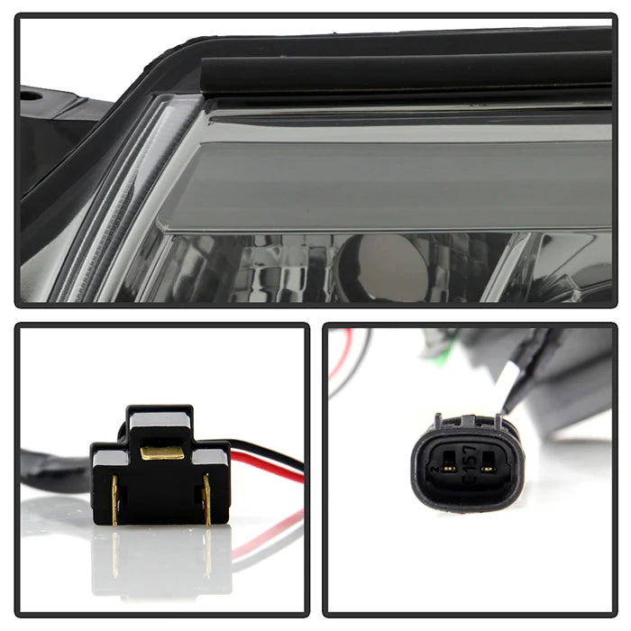 Spyder Smoke Projector Headlights W/ Light Bar DRL for Tacoma (2012-2015)