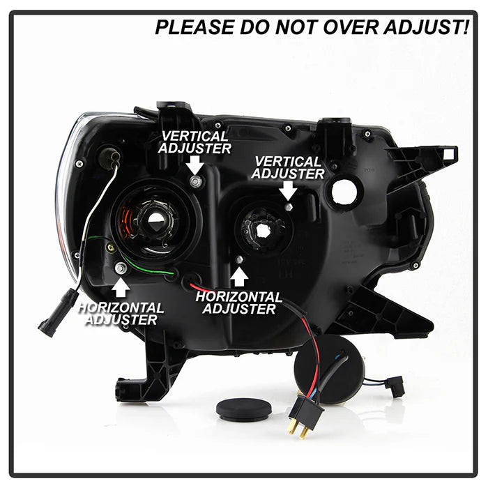 Spyder Smoke Projector Headlights W/ Light Bar DRL for Tacoma (2012-2015)