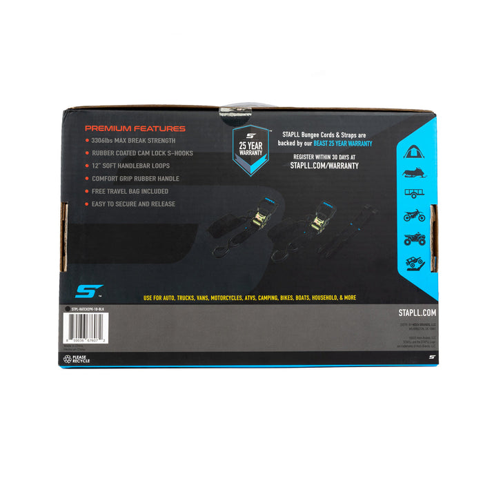 STAPLL 1.5" X 10' HD Ratchet Strap Set (2-Pack)