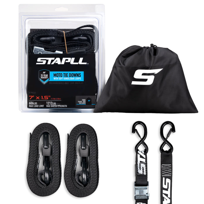STAPLL 1.5" X 7' HD Moto Tie Down Set (2-Pack)