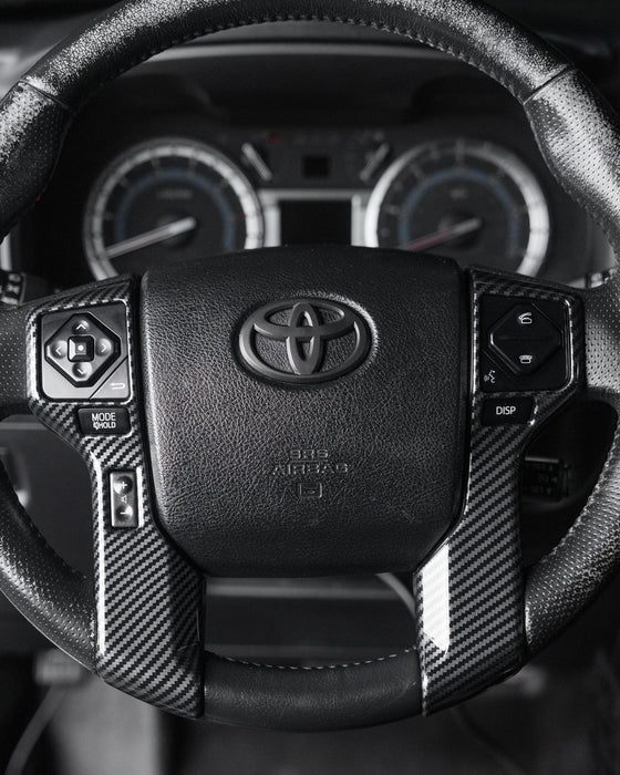 Blackout Steering Wheel Emblem Overlay For Toyota Tacoma, Tundra, 4Runner, Camry & More – Anti-Scratch