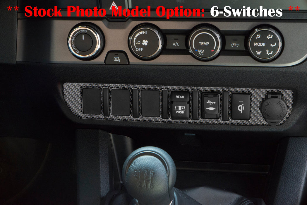 Tufskinz Center Dash Switch Panel Accent Overlay For Tacoma (2016-2023)