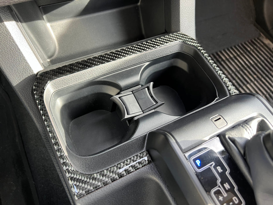 Tufskinz Center Console Cup Holder Accent Overlay For Tacoma (2016-2023)