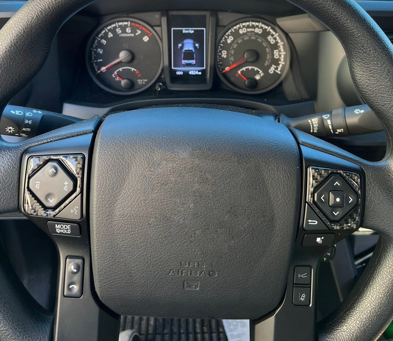 Tufskinz Steering Wheel Upper Buttons Accent Trim For Tacoma (2016-2023)