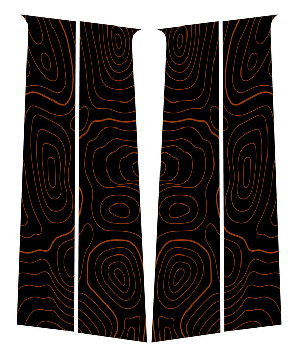 Vinyl Garage Topo B Pillar Decals For Tacoma (2024-Current)