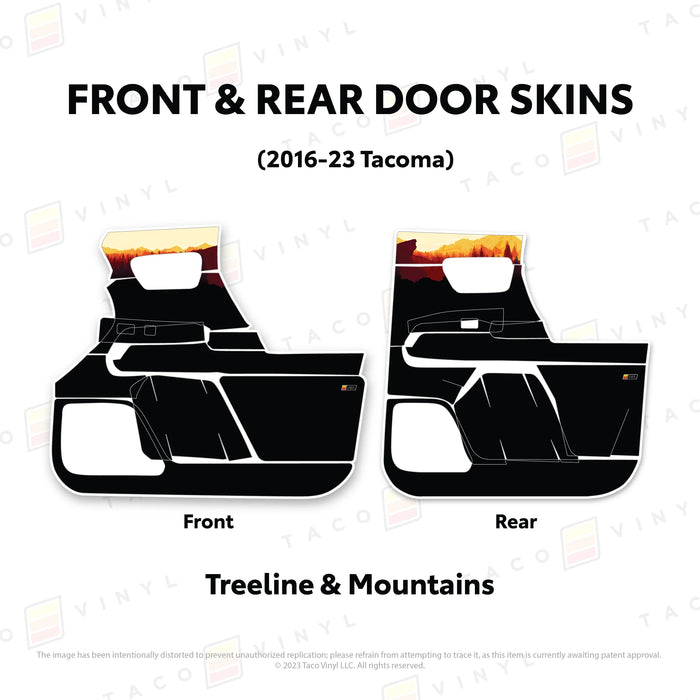 Taco Vinyl Door Skins For Tacoma (2016-2023)