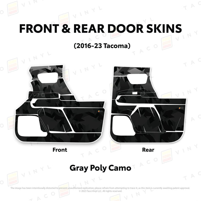 Taco Vinyl Door Skins For Tacoma (2016-2023)