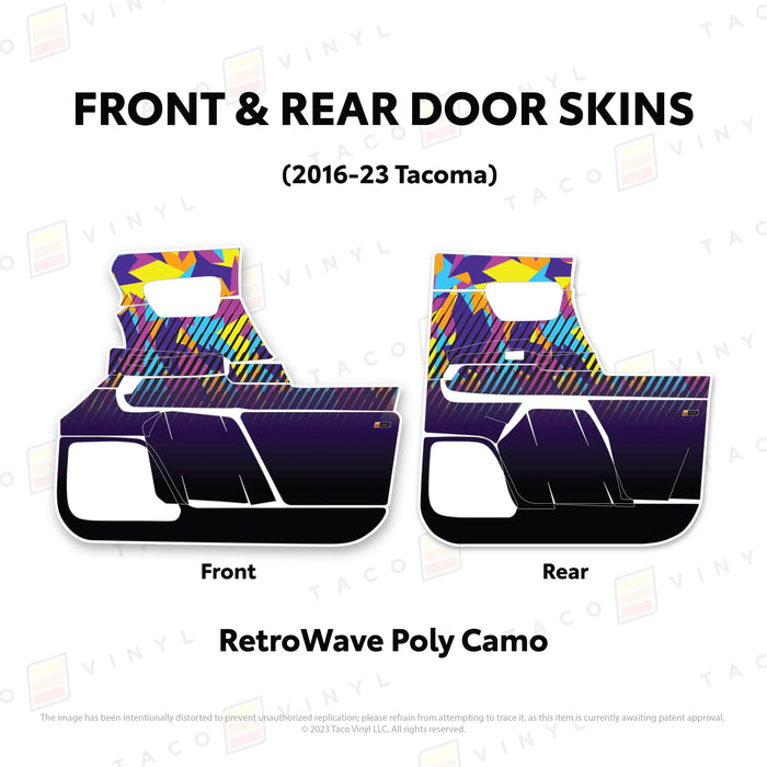 Taco Vinyl Door Skins For Tacoma (2016-2023)