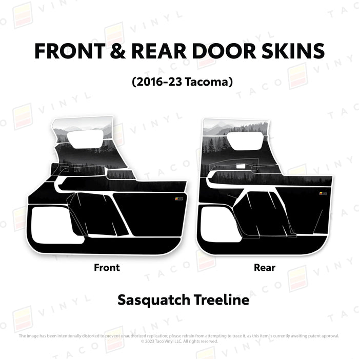 Taco Vinyl Door Skins For Tacoma (2016-2023)