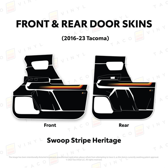 Taco Vinyl Door Skins For Tacoma (2016-2023)