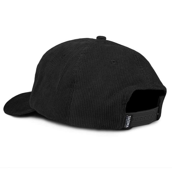 Tacoma Lifestyle Black Corduroy Hat