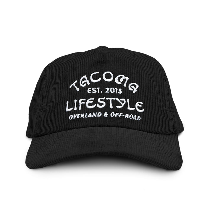 Tacoma Lifestyle Black Corduroy Hat