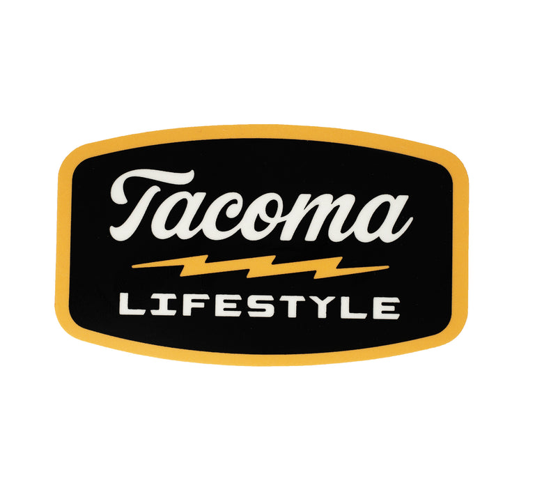 Tacoma Lifestyle Black and Yellow Moto Sticker