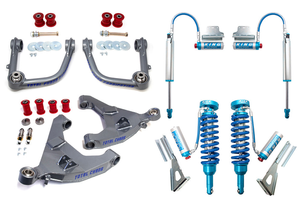 Total Chaos Mid Travel Lift Kit W/Front & Rear 2.5" Adjustable King Shocks for Tacoma (2005-2015)