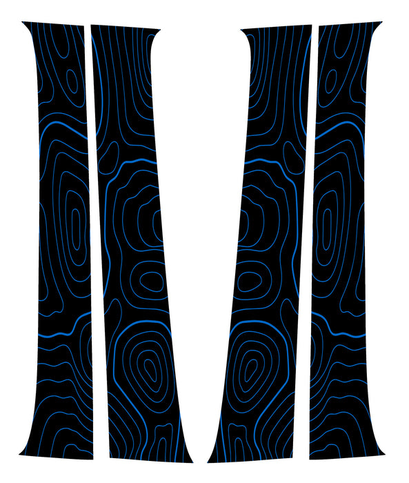 Vinyl Garage Topo B Pillar Decals For Tacoma (2016-2023)