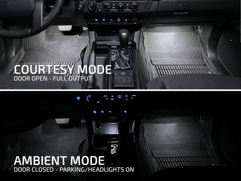 Vleds Switched Led Front Footwell Kit Dual Output For Tacoma (2016-2023)