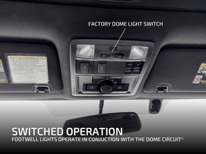 Vleds Switched Led Front Footwell Kit Dual Output For Tacoma (2016-2023)